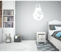 ASTROLAMP - Adesivo murale wall sticker in vinile 55x90 cm Colore: bianco