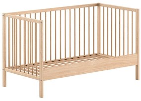 Lettino di colore naturale in pino massiccio 70x140 cm DINO – Vipack