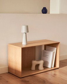 Kave Home - Modulo libreria medio Litto impiallacciato rovere 67 x 38 cm