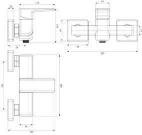 OMNIRES PM7440CR - Rubinetto doccia PARMA cromo lucido