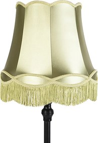 Lampada da terra intelligente nera con paralume Granny verde incl. Wifi A60 - Classico