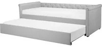 Divano Letto estraibile Rivestimento in tessuto grigio Small Single Size Guest Underbed