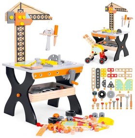 Laboratorio in legno per bambini, tavolo degli attrezzi ECOTOYS