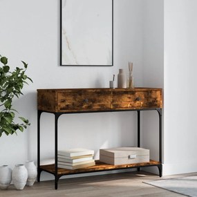 Tavolino consolle rovere fumo 100x34,5x75cm legno multistrato