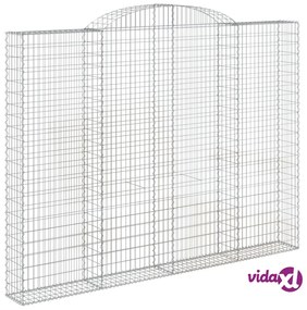 vidaXL Cesto Gabbione ad Arco 300x30x220/240 cm Ferro Zincato