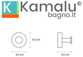 Kamalu - Appendino bagno a muro in acciaio inox finitura satinata | MONDE-S