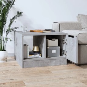 Tavolino da salotto grigio cemento 50x50x36cm legno multistrato