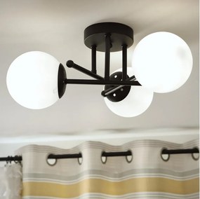 Brilagi - Lampadario da soffitto a montaggio superficiale MALIVA 3xE14/15W/230V nero/bianco