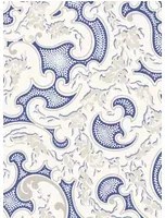 Florale Tapete Volutes von Isidore Leroy - Bleu