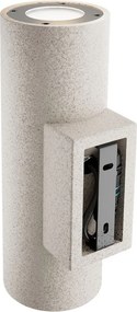 Applique Cilindrica in Cemento Chiaro GU10 IP65 Bidirezione - NOVILUMIO