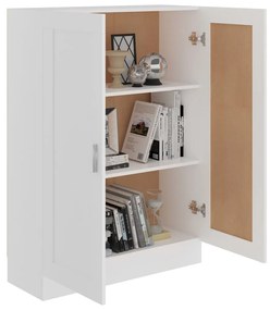 Libreria bianca 82,5x30,5x115 cm in legno multistrato