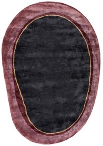 Tappeto viscosa nero 160 x 230 cm PITHORO Beliani