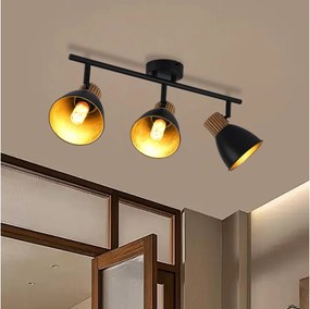 Brilagi - Lampada a spot ODENSE 3xE14/10W/230V legno/nero