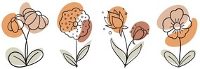 Carta da parati – Fiori minimalisti