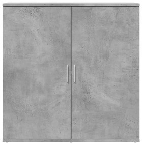 Credenze 2 pz grigio cemento 79x38x80 cm in legno multistrato