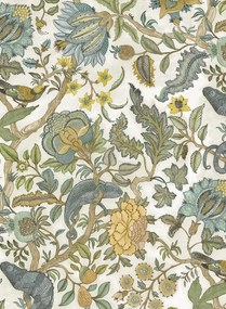 Josephine Munsey Tapete Chameleon Trail - Lemon and Light Blue