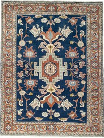 Sarouk Tappeto 270x210 Blu (Iran) Annodato A Mano