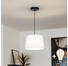 Brilagi - Lampada a sospensione LED con cavo CERIA 1xE27/40W/230V Ø 30 cm bianco