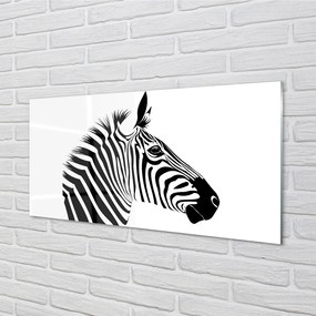 Rivestimento parete cucina Illustrazione di una zebra 100x50 cm
