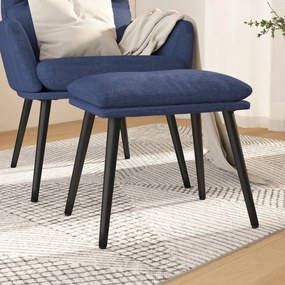 Poggiapiedi Blu 45x29,5x35 Cm İn Tessuto /