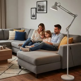 Brilagi - Lampada da terra flessibile TASKER 1xE27/60W/230V 184 cm bianca