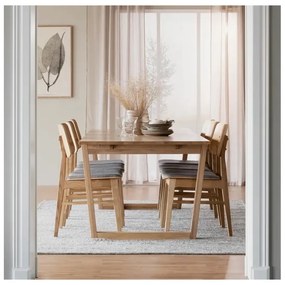 Tavolo da pranzo naturale in rovere decorato, 215 x 96 cm Colonsay - Rowico