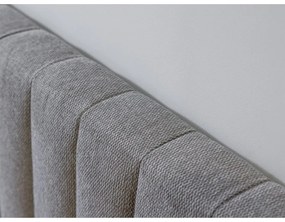 Letto matrimoniale grigio chiaro/naturale con griglia 180x200 cm Oceane - Bobochic Paris