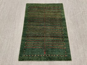 Gabbeh Tappeto persiano 140x100 Verde (Iran) Annodato A Mano