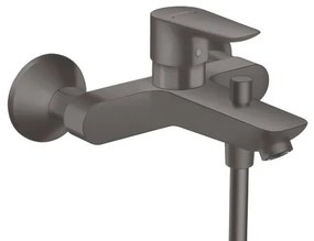 Rubinetto per vasca Talis E per muro nero spazzolato HANSGROHE