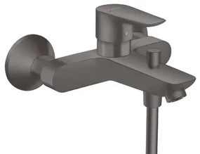 Rubinetto per vasca Talis E per muro nero spazzolato HANSGROHE