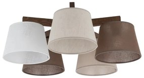 Brilagi - Lampadario a soffitto LATTE 5xE27/15W/230V pino/mix