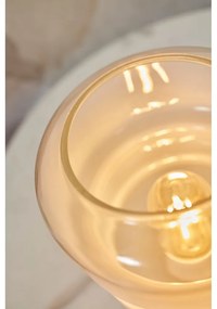 Lampada da tavolo bianca con paralume in vetro (altezza 23 cm) Verona - it's about RoMi