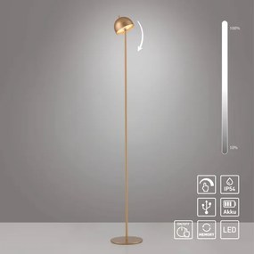 Schöner Wohnen 19245-12 - Lampada da terra LED dimmerabile BELLIS LED/2,5W/5V IP54 dorata