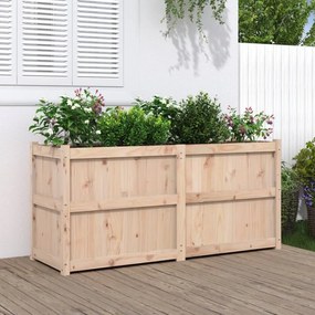 Fioriera Da Giardino 150x50x70 Cm İn Legno Massello Di Pino /
