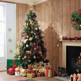 Albero di Natale artificiale Livigno verde H 180 cm x ø 100 cm