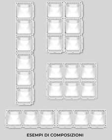 Giardino Verticale 6 Vasi 15x17x12 cm Intercambiabili Rama Vertical Garden...