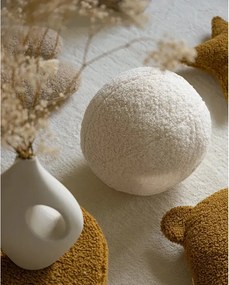Cuscino per divano da bambini color crema con rivestimento in bouclé Ball – Wigiwama