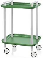 Carrello da cucina 2 DELICA telaio grigio, colore verde