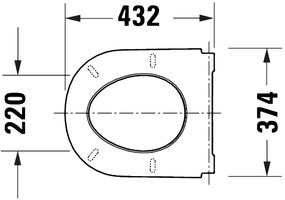 Duravit 28210000 - Sedile per WC D-CODE 37,4x43,3 cm bianco