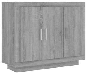 Credenza grigio sonoma 92x35x75 cm in legno multistrato