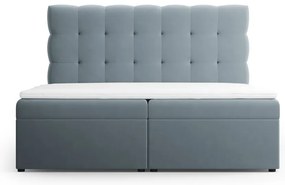 Letto boxspring azzurro con contenitore 180x200 cm Bali - Cosmopolitan Design