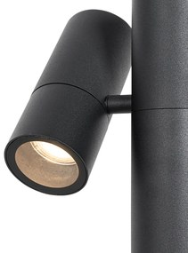 Lampada da esterno a stelo nera 50 cm 2 luci orientabili - Duo