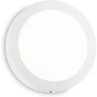 Applique Moderna Round Universal Alluminio-Plastiche Bianco Led 19W 3000K D22