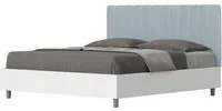 Letto Matrimoniale 160x190 cm con Rete e Contenitore Kaia Azzurro