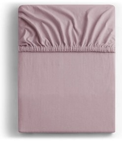 Lenzuolo con angoli rosa polveroso in jersey 160x200 cm Amber – Restilo