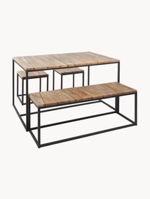 Set mobili da giardino in legno di robinia Alois 4 pz