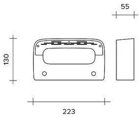 Aki parete piccola bianco opaco 2700k