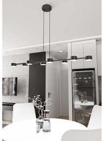 Lampadario a sospensione MEGARA 8 Nero 8xGX53 Colore del corpo Nero