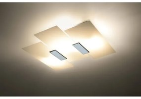 Sollux SL.0198 - Plafoniera FABIANO 3xE27/60W/230V bianco/cromo