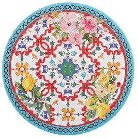Piatto fondo in melammina 27,5 cm Guzzini Flower Lemon